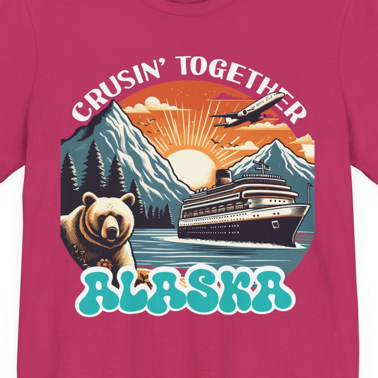 Alaska Cruise Shirt Premium T-Shirt – Berry – Alaska Cruise Shirts Close Up