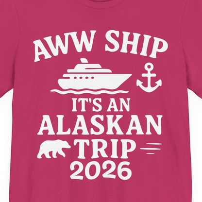 Alaska Cruise Shirt Premium T-Shirt – Berry – Alaska Cruise Shirts Close Up