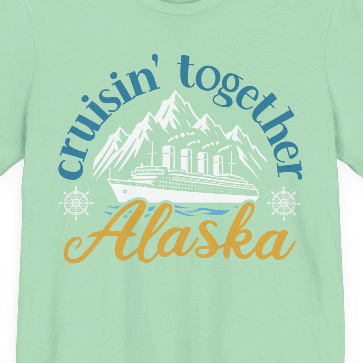 Alaska Cruise Adventure Shirt Premium T-Shirt – Mint – Alaska Cruise Shirts Close Up