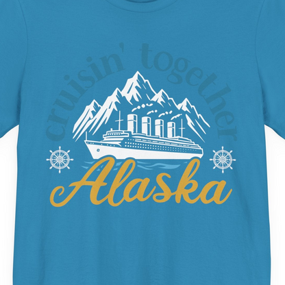 Alaska Cruise Adventure Shirt Premium T-Shirt – Aqua – Alaska Cruise Shirts Close Up