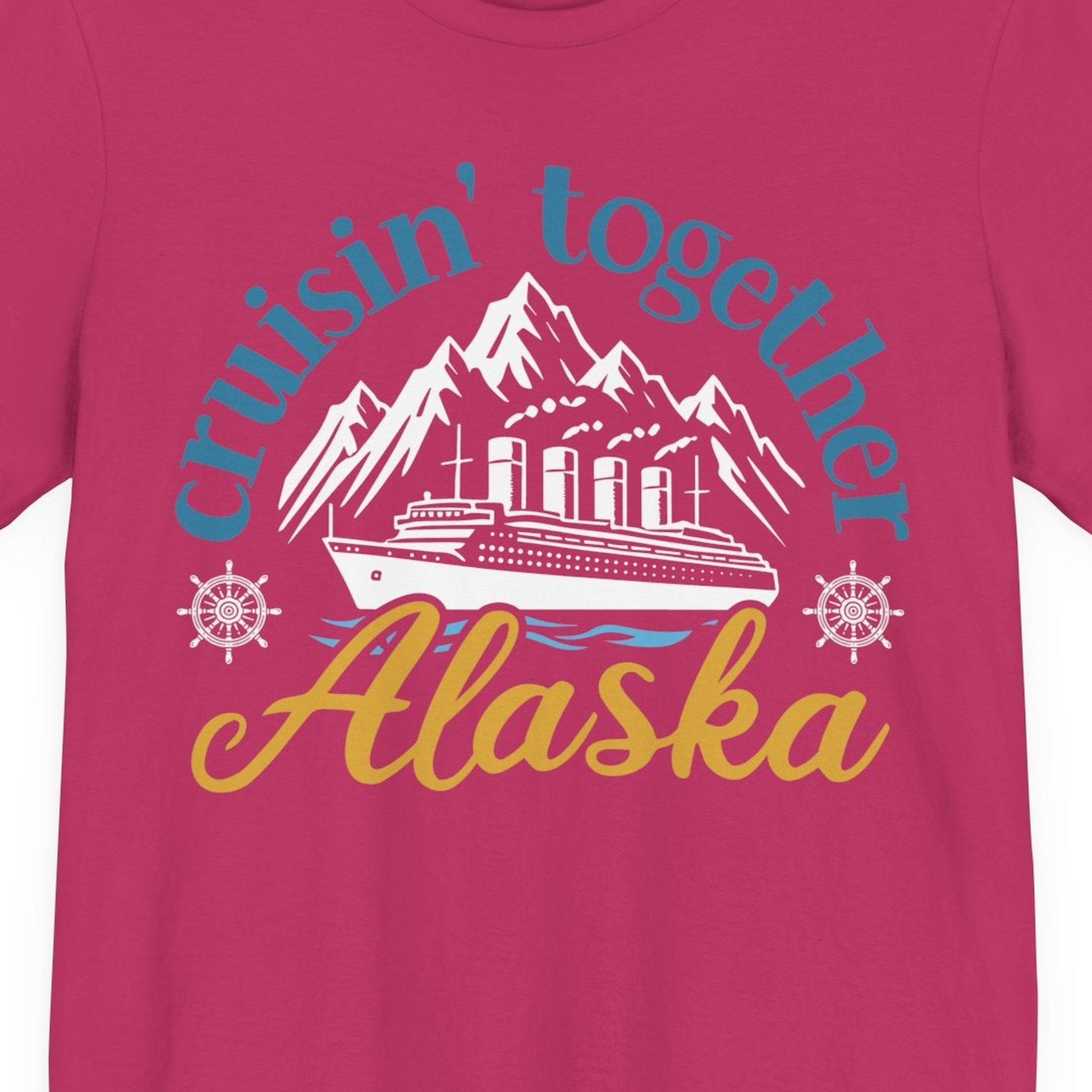 Alaska Cruise Adventure Shirt Premium T-Shirt – Berry – Alaska Cruise Shirts Close Up