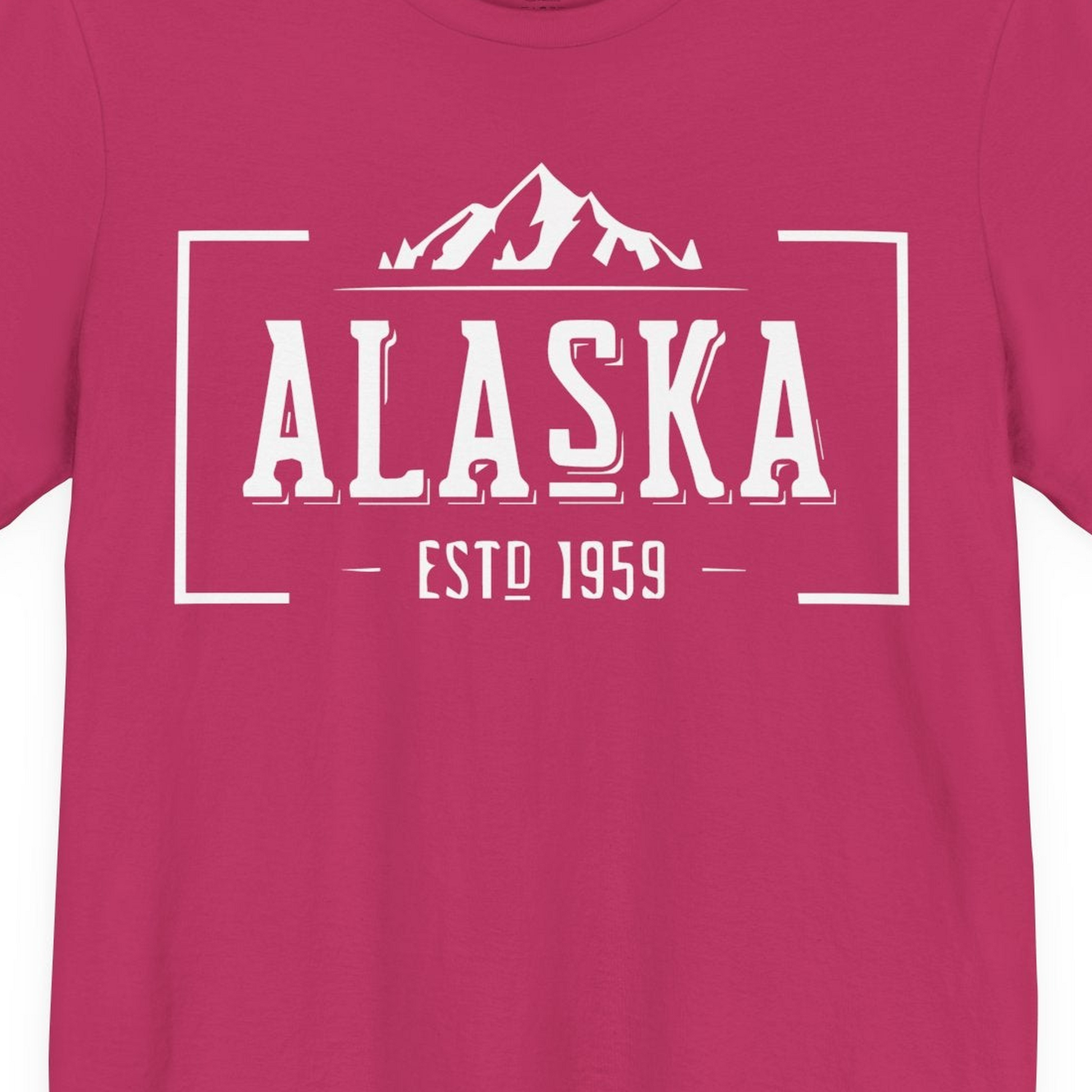 Vintage Alaska Estd 1959 Shirt Premium T-Shirt – Berry – Alaska Cruise Shirts Close Up