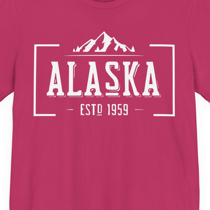 Vintage Alaska Estd 1959 Shirt Premium T-Shirt – Berry – Alaska Cruise Shirts Close Up