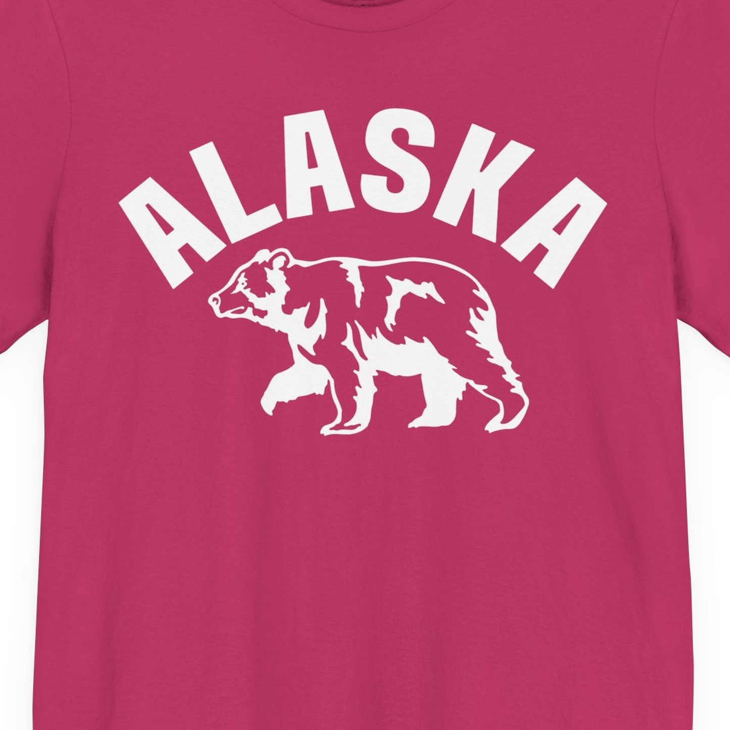Alaska Bear Silhouette Wildlife Shirt Premium T-Shirt – Berry – Alaska Cruise Shirts Close Up