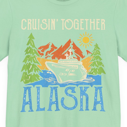 Alaska Cruise Adventure Nature Landscape Retro Family Shirt — Premium Tee Premium T-Shirt – Mint – Alaska Cruise Shirts Close Up