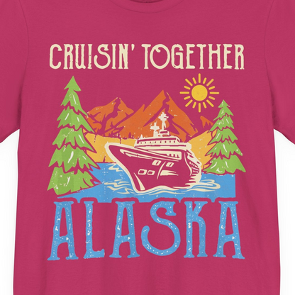 Alaska Cruise Adventure Nature Landscape Retro Family Shirt — Premium Tee Premium T-Shirt – Berry – Alaska Cruise Shirts Close Up