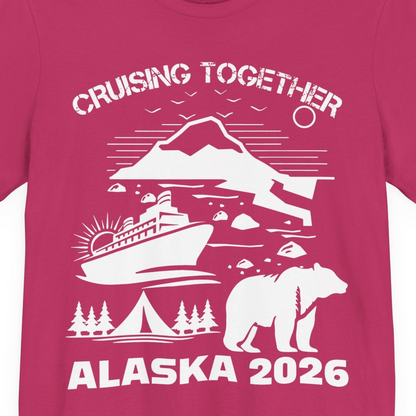 Alaska Cruise 2026 Family Adventure Bear Mountain Nature Shirt — Premium Tee Premium T-Shirt – Berry – Alaska Cruise Shirts Close Up