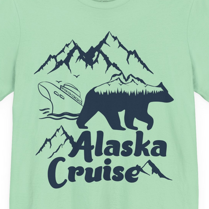 Alaska Cruise Shirt Premium T-Shirt – Mint – Alaska Cruise Shirts Close Up