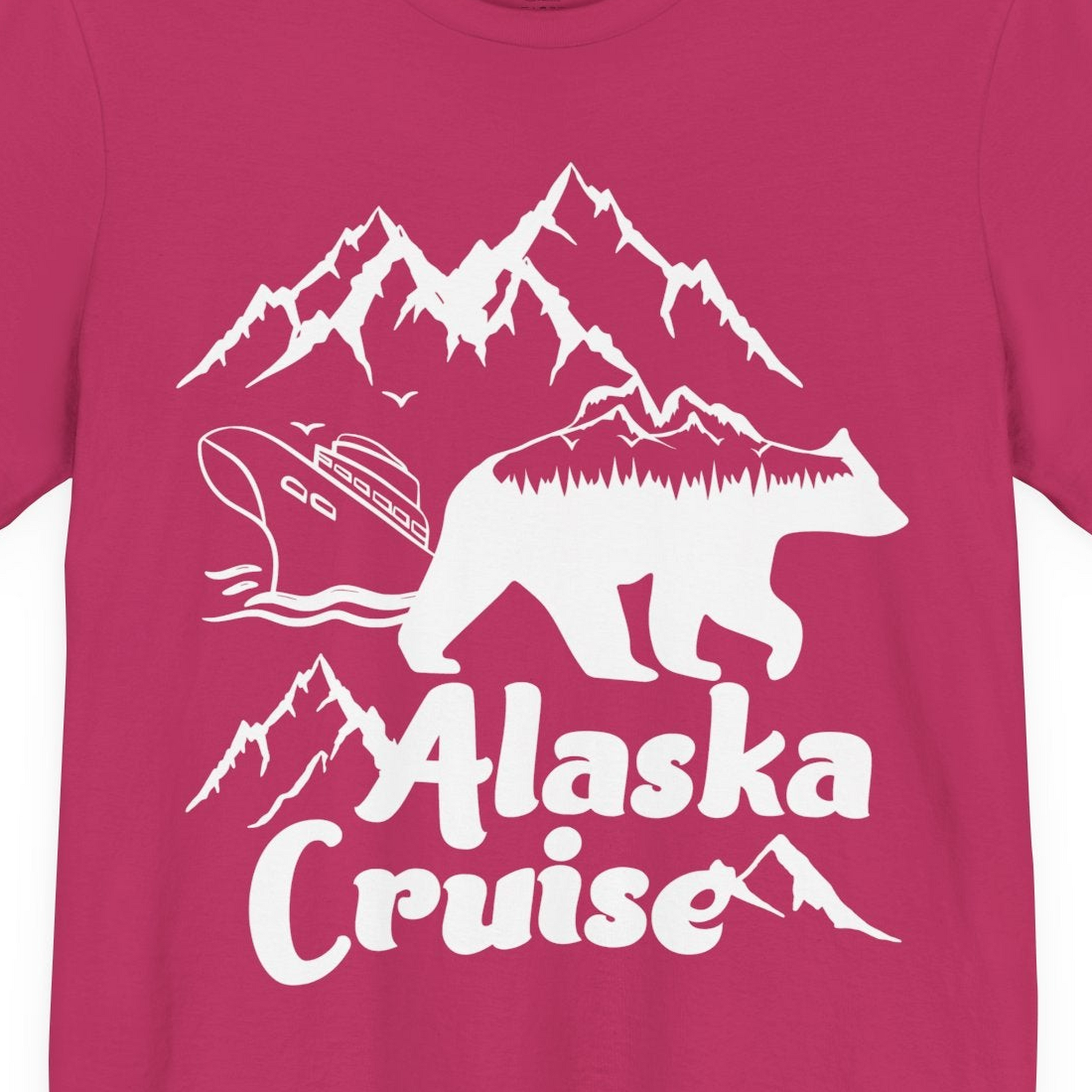 Alaska Cruise Shirt Premium T-Shirt – Berry – Alaska Cruise Shirts Close Up