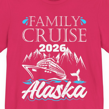 Alaska Family Cruise Shirt Premium T-Shirt – Fuchsia – Alaska Cruise Shirts Close Up