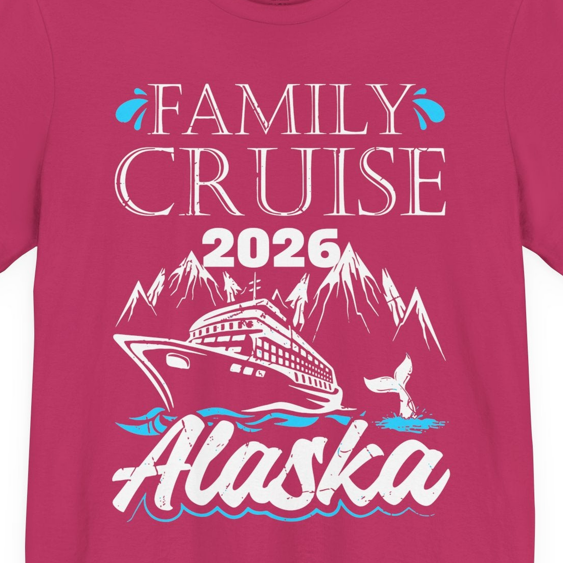 Alaska Family Cruise Shirt Premium T-Shirt – Berry – Alaska Cruise Shirts Close Up