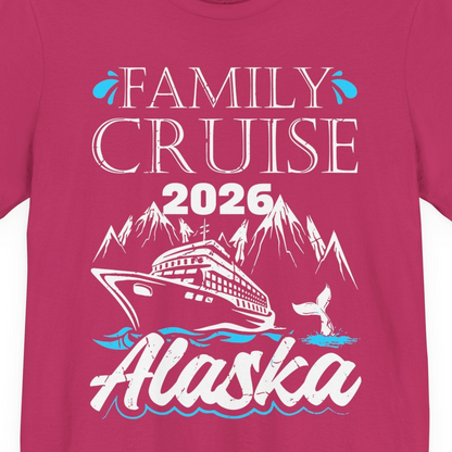 Alaska Family Cruise Shirt Premium T-Shirt – Berry – Alaska Cruise Shirts Close Up