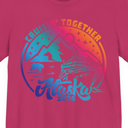 Alaska Cruise Adventure Mountains Wildlife Retro Family Group Shirt 2026 — Premium Tee Premium T-Shirt – Berry – Alaska Cruise Shirts Close Up