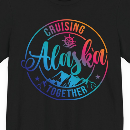 Cruising Alaska Together Shirt Premium T-Shirt – Black – Alaska Cruise Shirts Close Up