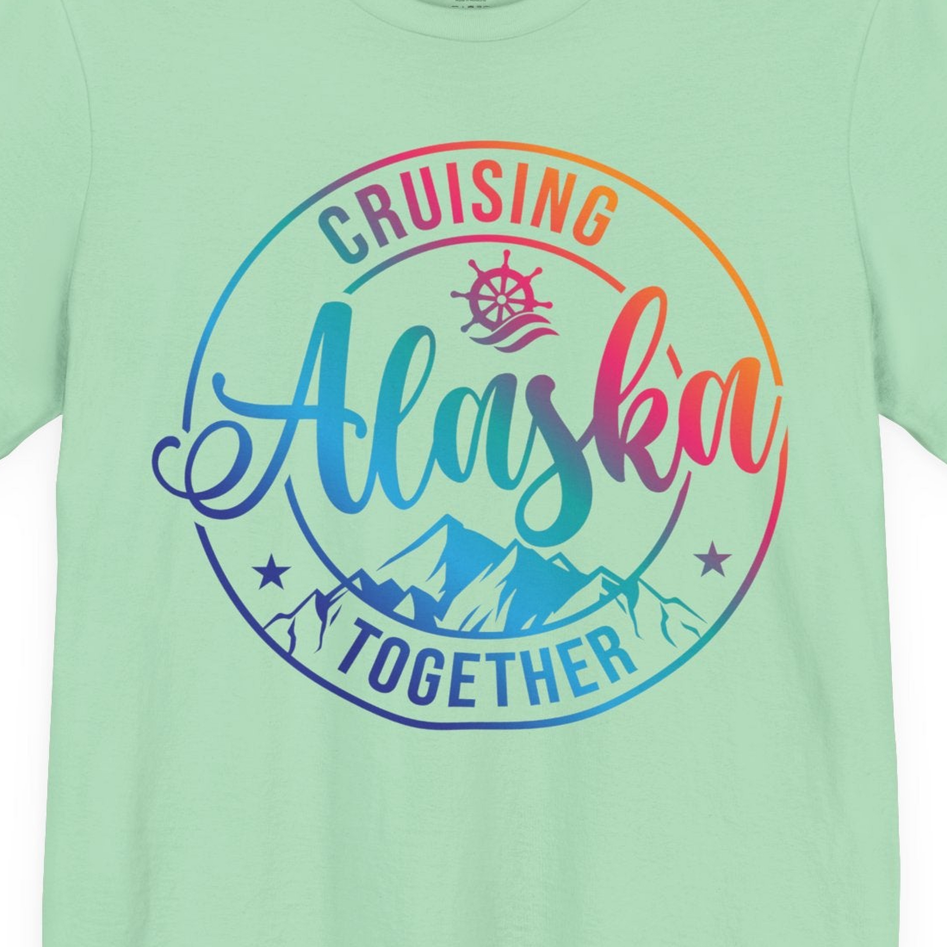 Cruising Alaska Together Shirt Premium T-Shirt – Mint – Alaska Cruise Shirts Close Up