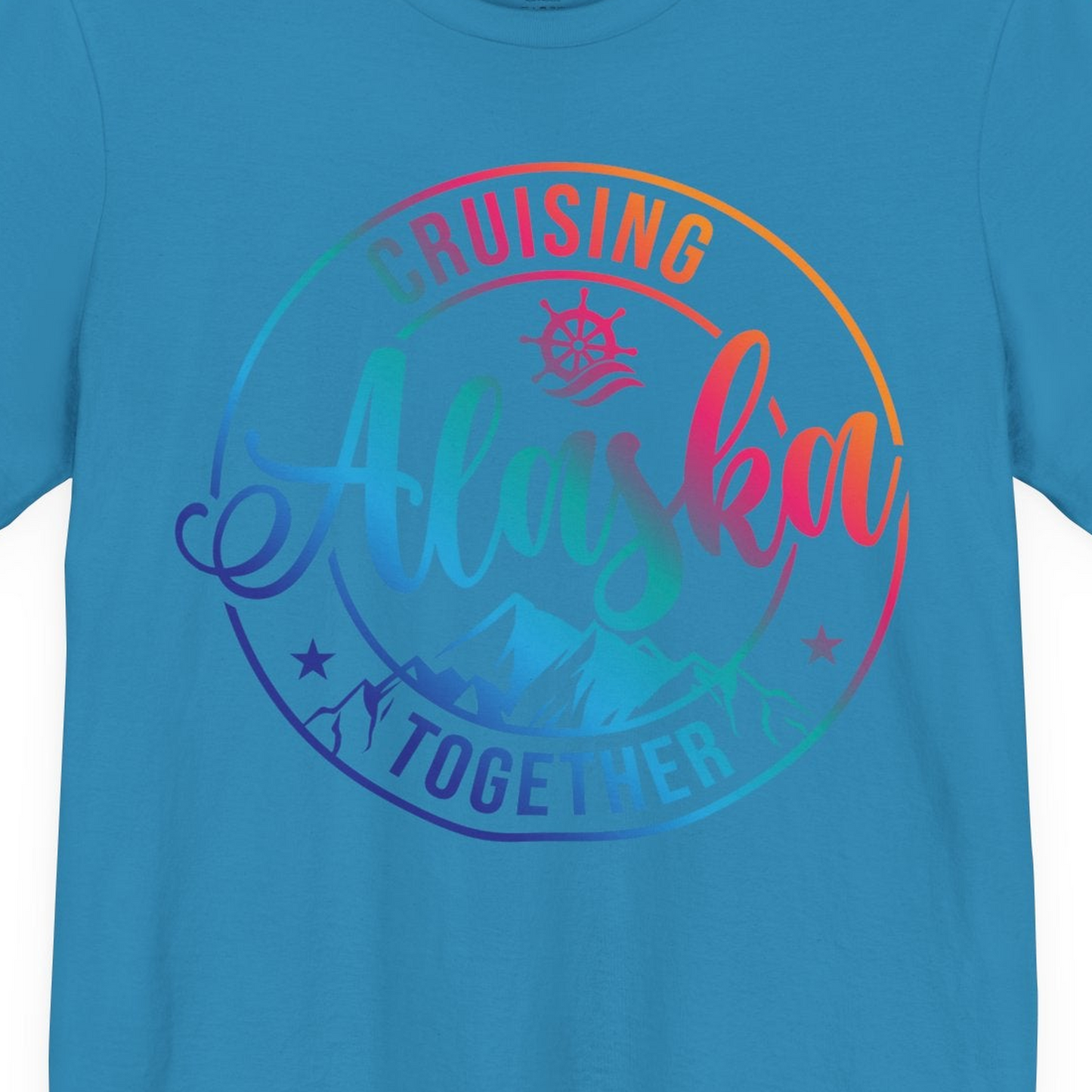 Cruising Alaska Together Shirt Premium T-Shirt – Aqua – Alaska Cruise Shirts Close Up