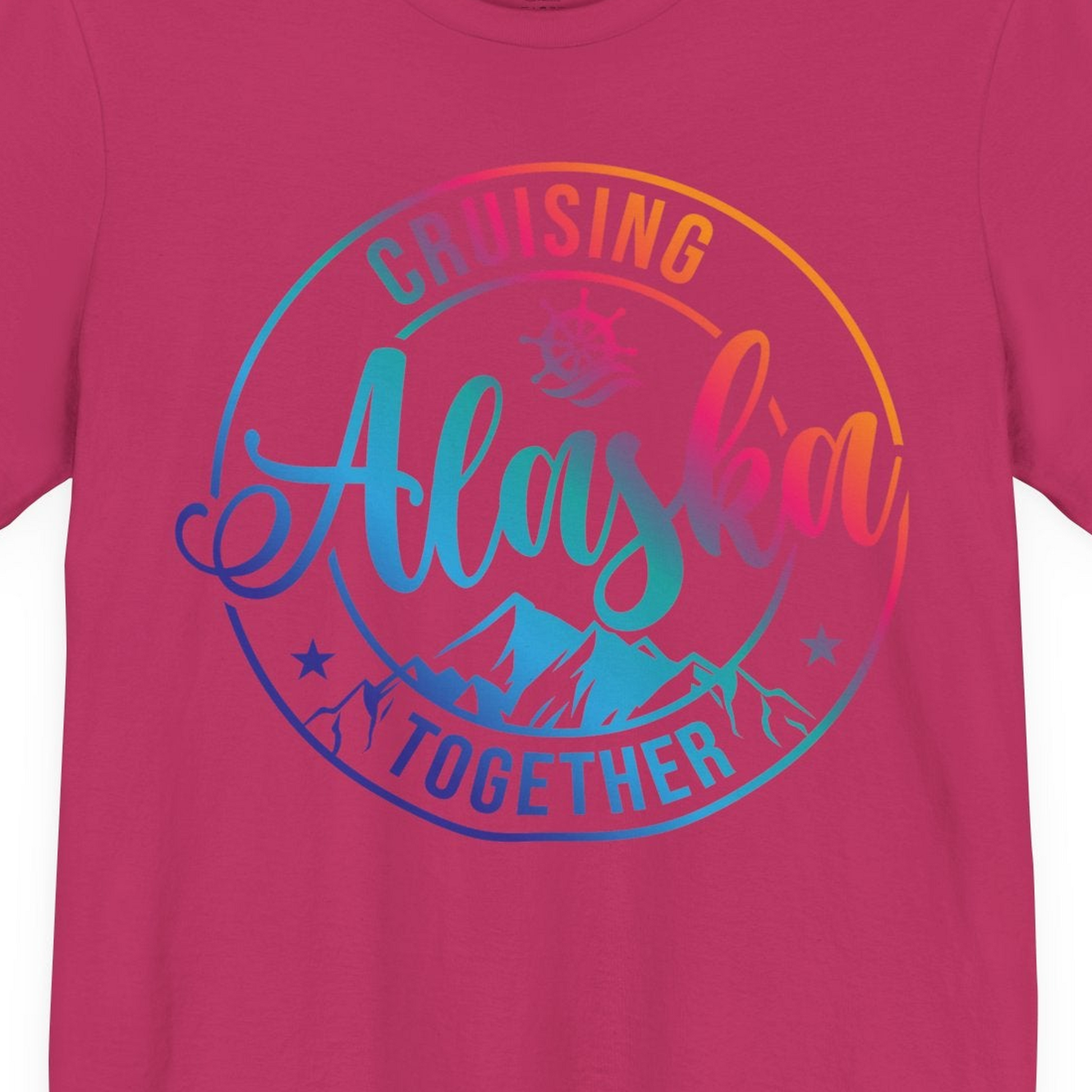 Cruising Alaska Together Shirt Premium T-Shirt – Berry – Alaska Cruise Shirts Close Up
