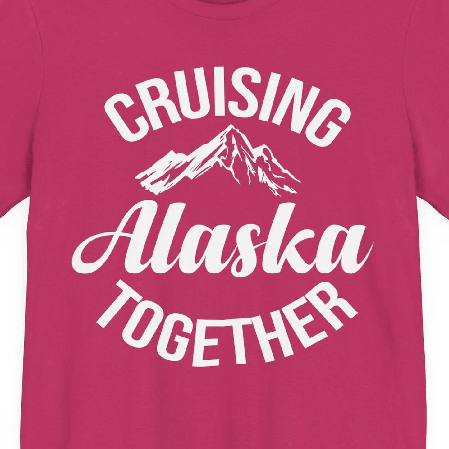 Cruising Alaska Together Mountain Adventure Travel Couples Shirt — Premium Tee Premium T-Shirt – Berry – Alaska Cruise Shirts Close Up