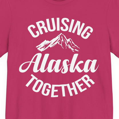 Cruising Alaska Together Mountain Adventure Travel Couples Shirt — Premium Tee Premium T-Shirt – Berry – Alaska Cruise Shirts Close Up