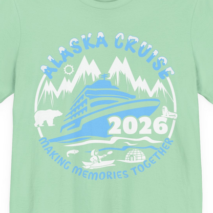 Alaska Cruise 2026 Shirt Premium T-Shirt – Mint – Alaska Cruise Shirts Close Up