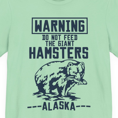 Funny Alaska Bear Warning Sign Shirt Premium T-Shirt – Mint – Alaska Cruise Shirts Close Up