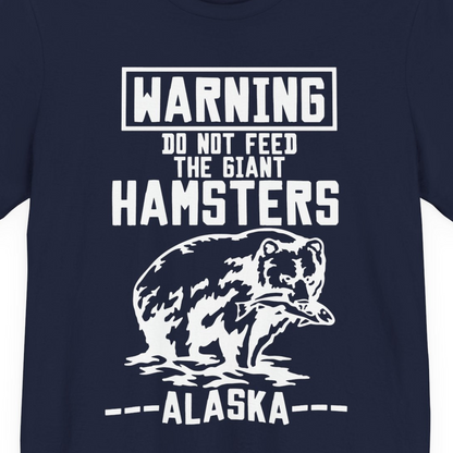 Funny Alaska Bear Warning Sign Shirt Premium T-Shirt – Navy – Alaska Cruise Shirts Close Up