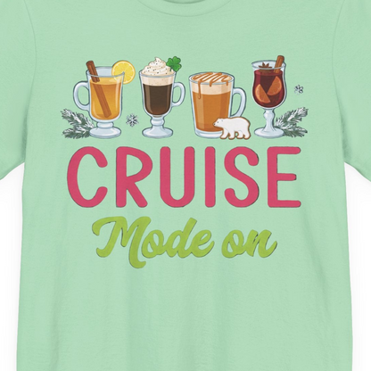 Cruise Mode On Shirt Premium T-Shirt – Mint – Alaska Cruise Shirts Close Up