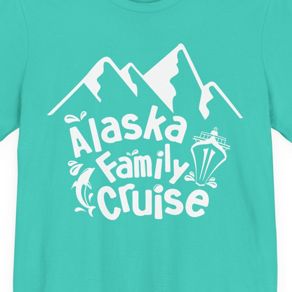 Alaska Family Cruise Adventure Shirt Premium T-Shirt – Teal – Alaska Cruise Shirts Close Up