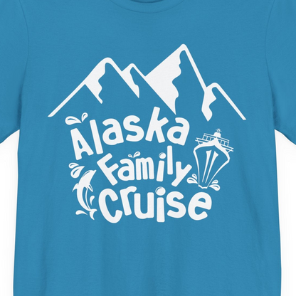 Alaska Family Cruise Adventure Shirt Premium T-Shirt – Aqua – Alaska Cruise Shirts Close Up