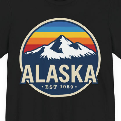 Alaska Vintage Shirt Premium T-Shirt – Black – Alaska Cruise Shirts Close Up