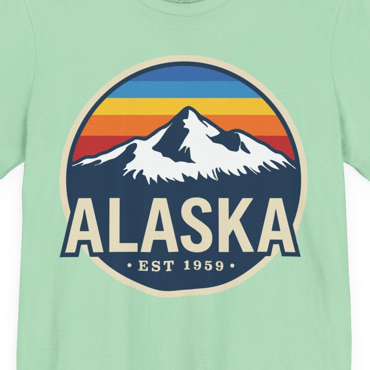 Alaska Vintage Shirt Premium T-Shirt – Mint – Alaska Cruise Shirts Close Up