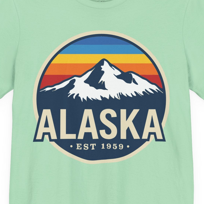 Alaska Vintage Shirt Premium T-Shirt – Mint – Alaska Cruise Shirts Close Up