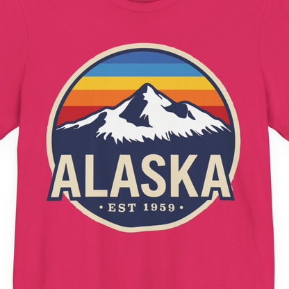 Alaska Vintage Shirt Premium T-Shirt – Fuchsia – Alaska Cruise Shirts Close Up