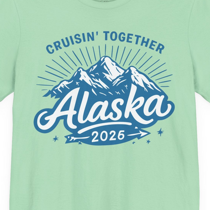 Alaska Cruise Mountains Adventure Shirt Premium T-Shirt – Mint – Alaska Cruise Shirts Close Up