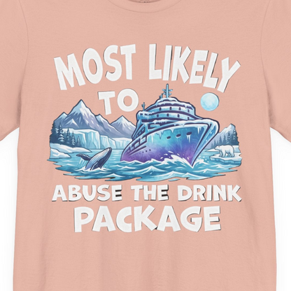 Funny Alaska Cruise Shirt Premium T-Shirt – Peach – Alaska Cruise Shirts Close Up
