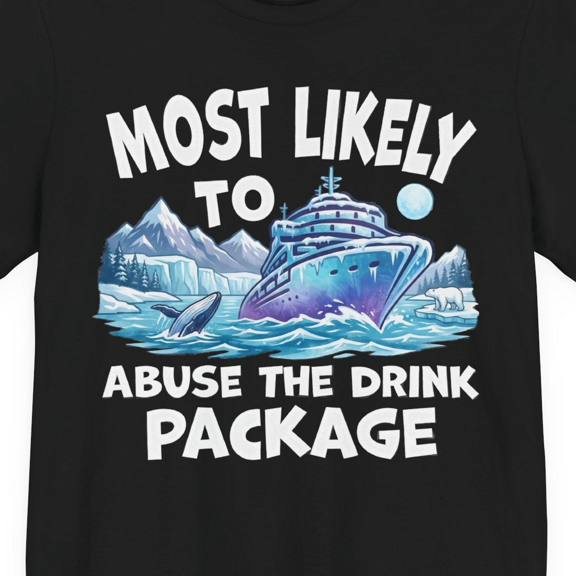 Funny Alaska Cruise Shirt Premium T-Shirt – Black – Alaska Cruise Shirts Close Up