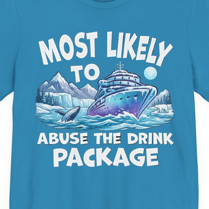 Funny Alaska Cruise Shirt Premium T-Shirt – Aqua – Alaska Cruise Shirts Close Up
