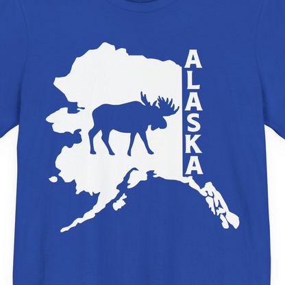 Alaska Moose Silhouette Shirt Premium T-Shirt – True Royal – Alaska Cruise Shirts Close Up