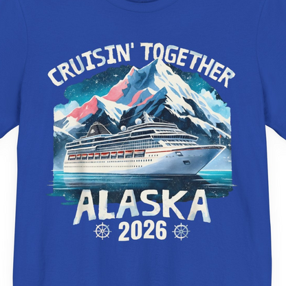 Alaska Cruise 2026 Shirt Premium T-Shirt – True Royal – Alaska Cruise Shirts Close Up