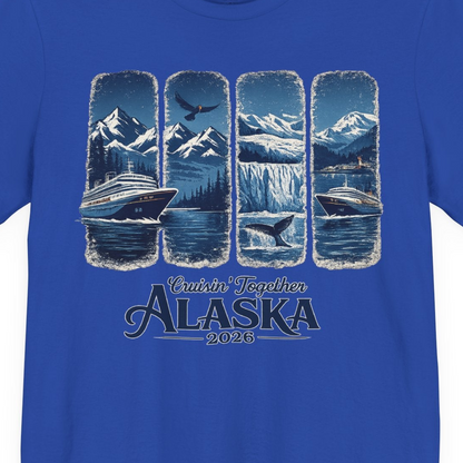 Alaska Cruise Adventure Shirt Premium T-Shirt – True Royal – Alaska Cruise Shirts Close Up