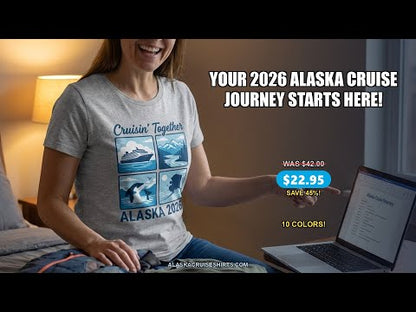 Alaska Cruise Adventure Shirt - Wildlife Scenic Mountains Vintage 2026 — T-Shirt - Video Demo