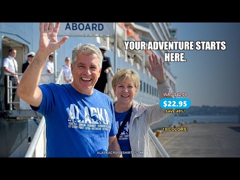 Alaska Cruise Silhouette Wildlife Destinations Shirt Seattle Juneau — T-Shirt - Video Demo