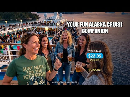 Just Here For The Icebergs Penguin Shirt - Funny Alaska Cruise Tee — T-Shirt - Video Demo