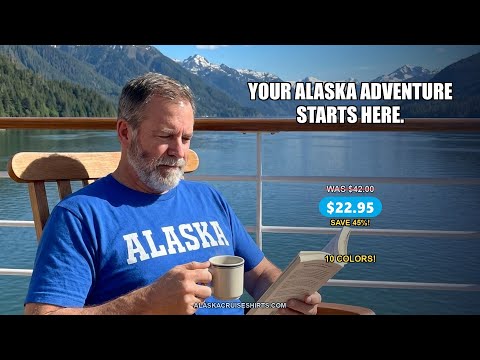 Bold Alaska Block Text Shirt - Minimalist Monochrome Cruise Apparel — T-Shirt - Video Demo