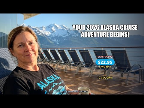 Alaska Family Cruise Shirt - 2026 Mountain Whale Ship Waves Graphic Tee — T-Shirt - Video Demo