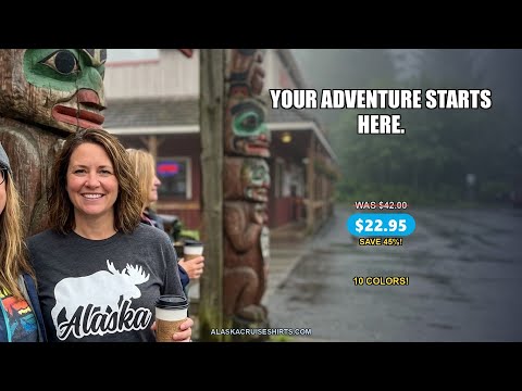 Alaska Moose Wildlife Silhouette Shirt - Nature Script Anchorage Tee — T-Shirt - Video Demo