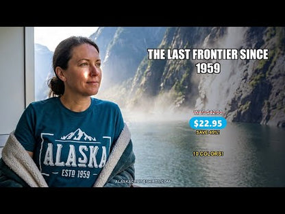 Alaska Mountain Vintage Shirt - Distressed Est 1959 Denali Graphic — T-Shirt - Video Demo
