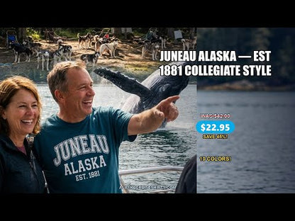 Juneau Alaska Est 1881 Classic Collegiate Souvenir Shirt — T-Shirt - Video Demo