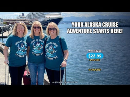 Funny Polar Bear Pirate Cruise Vacation Shirt - Cartoon Nautical Tee — T-Shirt - Video Demo