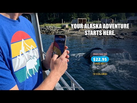 Retro Alaska Moose Silhouette Shirt - Denali Mountain Outdoor Tee — T-Shirt - Video Demo